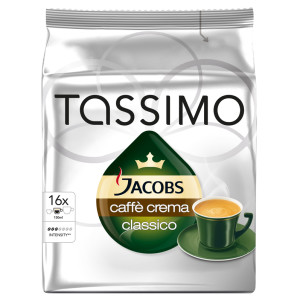 Capsule Jacobs Tassimo Caffe Crema Classico, 16 Capsule, 112 g