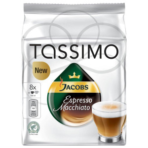 Capsule Jacobs Tassimo Espresso Macchiato, 2 x 8 Capsule, 236 g