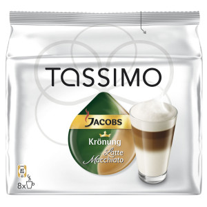 Capsule Jacobs Tassimo Latte Macchiato, 2 x 8 Capsule, 475.2 g