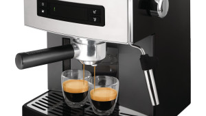 Espressor manual Philips Saeco Estrosa HD8525/09, Dispozitiv spumare, 15 Bar, Negru/Argintiu
