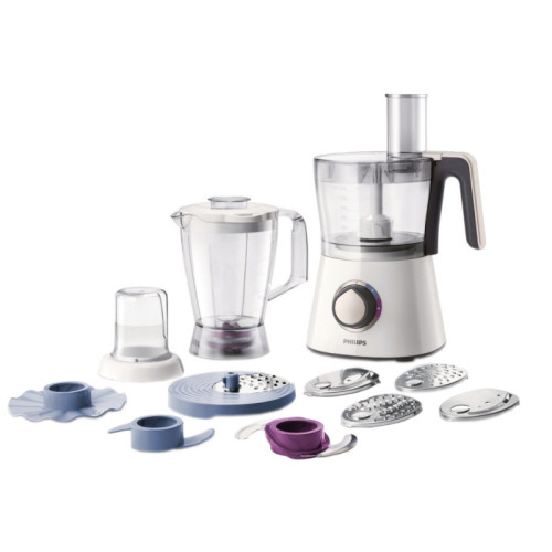 Robot de bucatarie Philips HR7628/00, 650 W, 1 l blender, 1.5 l bol, Alb