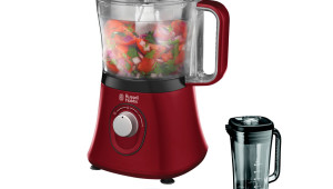 Robot de bucatarie Russell Hobbs Desire 19006-56, 750W, 2 trepte de viteza, 1.5l bol, Vas gradat 1.5l, Rosu